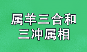 屬羊三合和三沖屬相