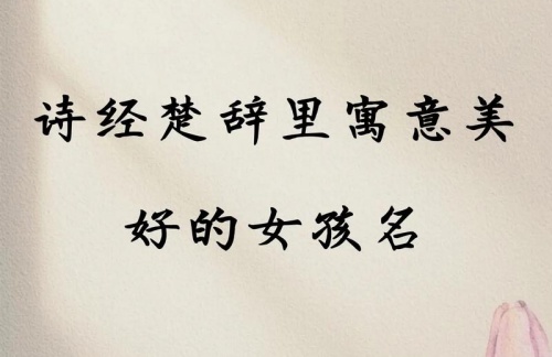 女孩取名詩經楚辭的唯美名字