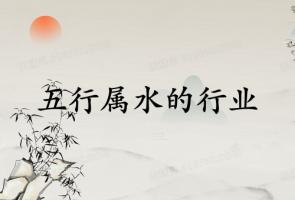 五行屬水的行業和工作