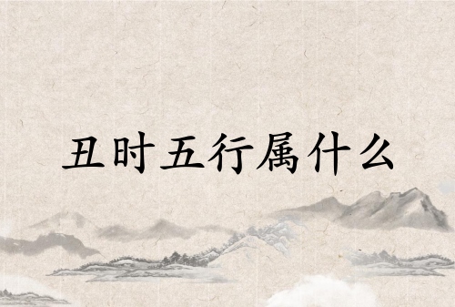 丑時五行屬什么