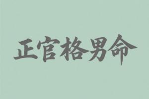 八字正官格男命適合什么職業