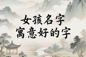 女孩名字寓意好的字