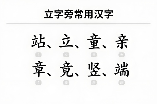 立字旁的字有哪些 立字旁的字有哪些