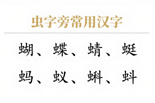 蟲字旁的字有哪些 蟲字旁的字有哪些
