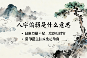 八字偏弱是什么意思
