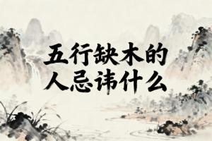 五行缺木的人忌諱什么